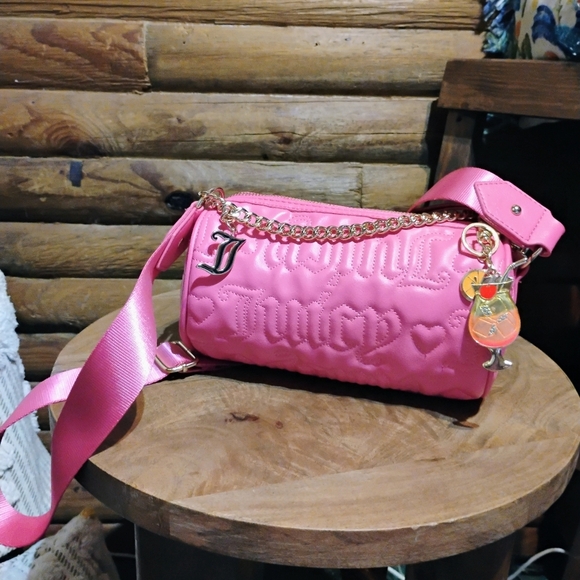 Juicy Couture Handbags - NWOT Juicy Couture Juicy Puff Roll Crossbody Bag ~ Handbag ~ Juicy Hot Pink Purs